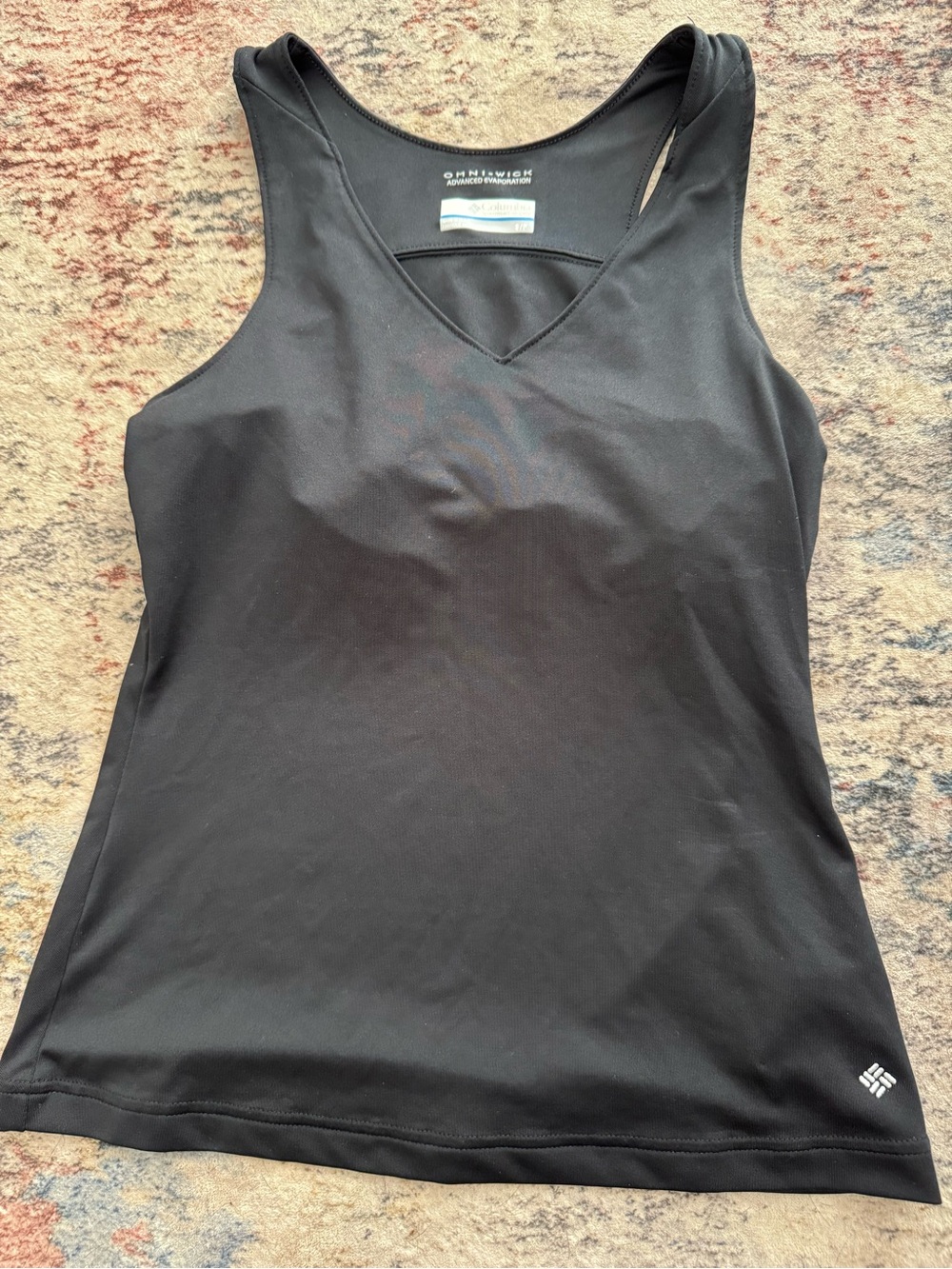 Columbia Black Women's Racerback V-Neck Tank Top Size Small